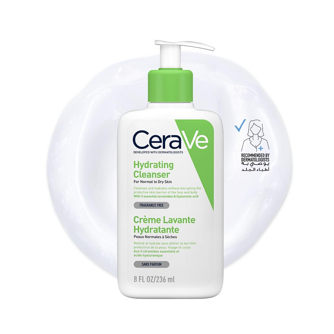 Cerave Hydrating Cleanser for Normal to Dry Skin with Hyaluronic Acid