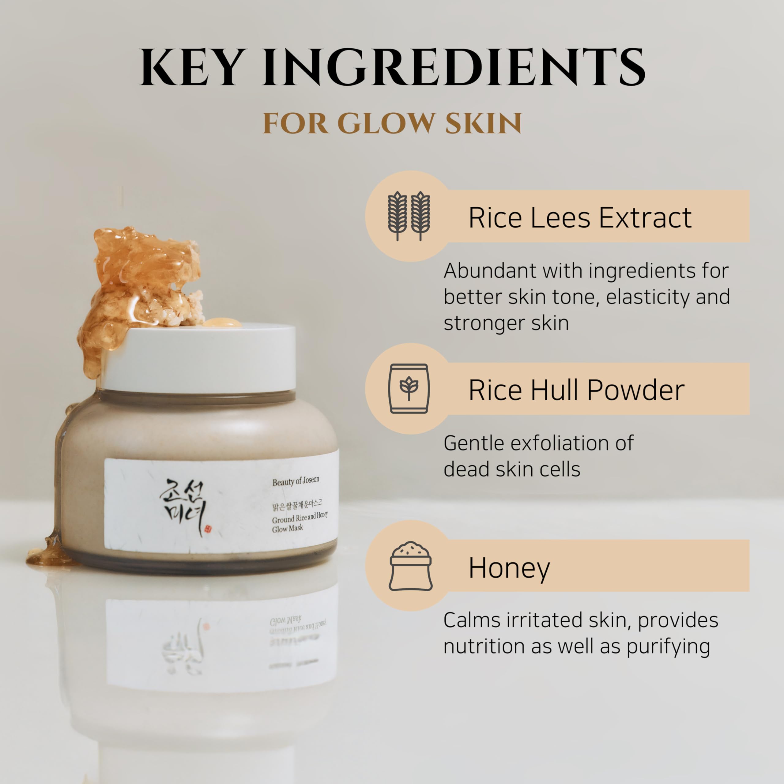 Beauty of Joseon Ground Rice and Honey Glow Mask Pore Sebum Care for Dry Sensitive Skin