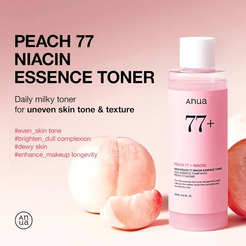 Anua Peach 77 Niacin Essence Toner – Hydrating & Glass Skin Toner (250ml)