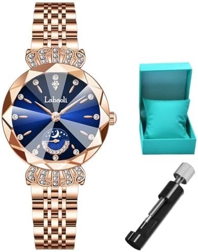 Luxury Women’s Diamond Dial Quartz Watch – Waterproof Stainless Steel Elegant Wristwatch