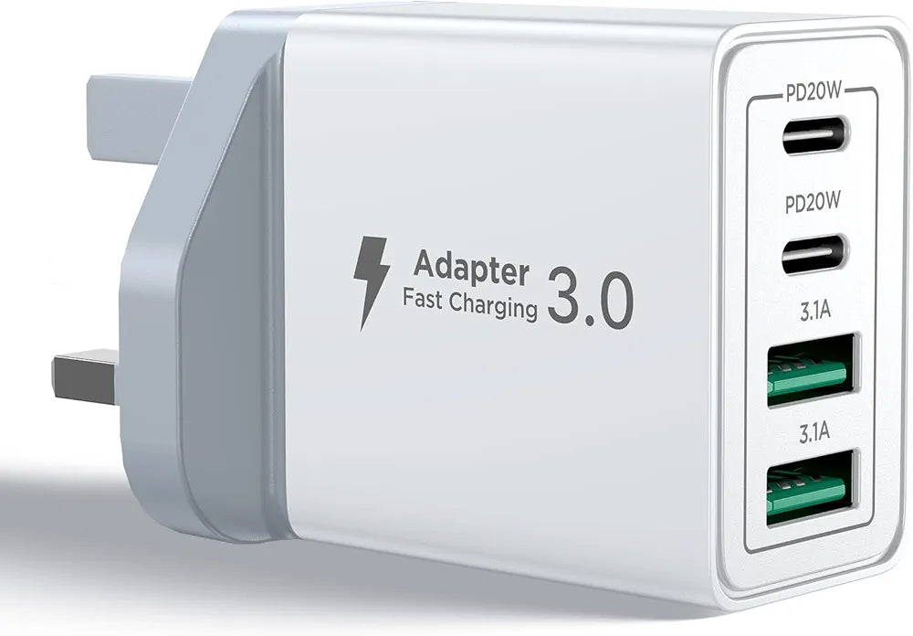 Aioneus 40W PD USB-C Fast Charger – 4-Port Wall Adapter for iPhone & Samsung