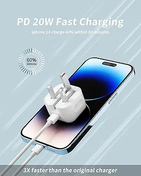 20W PD iPhone Fast Charger with 2M Lightning Cable