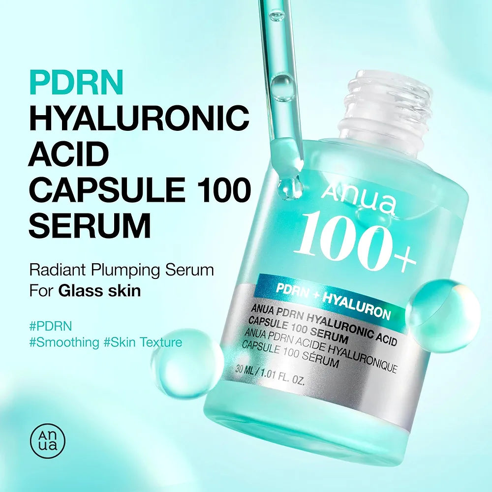 Anua PDRN Hyaluronic Acid Capsule 100 Serum – Hydrating & Radiance Boosting (30ml)