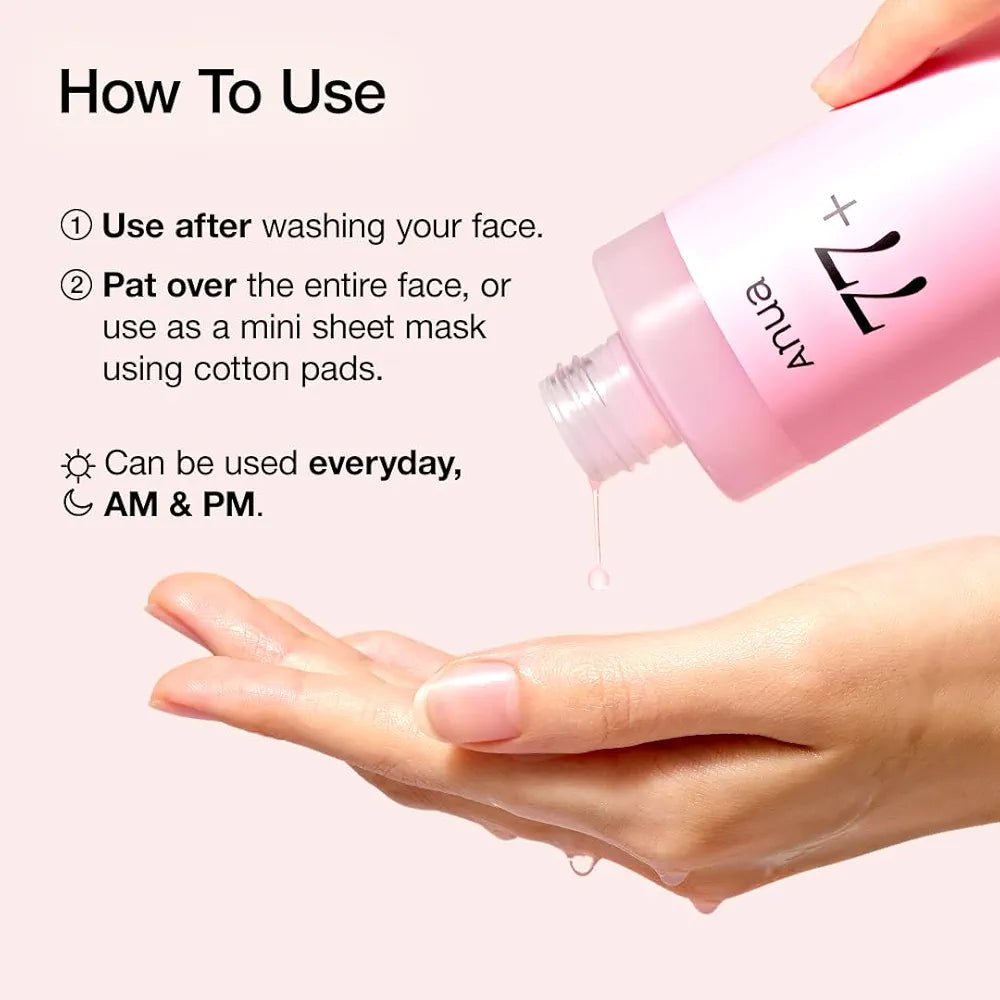 Anua Peach 77 Niacin Essence Toner – Hydrating & Glass Skin Toner (250ml)