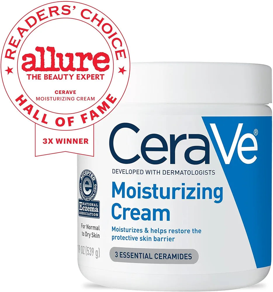 CeraVe Moisturizing Cream for Dry Skin – with Hyaluronic Acid & Ceramides