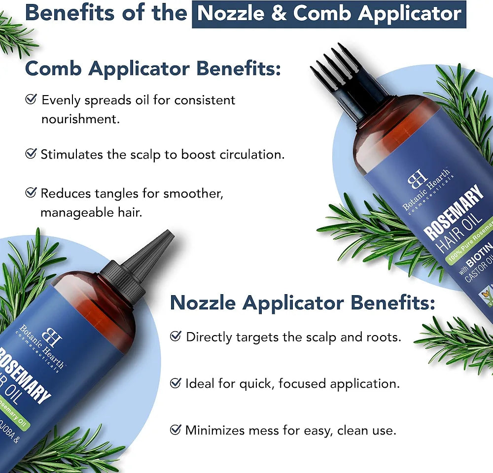 Botanic Hearth Rosemary Oil – Hair Growth & Strengthening (198ml)