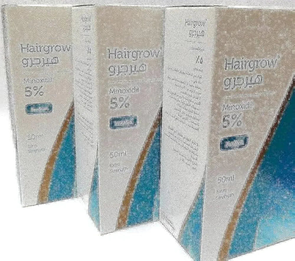 Dar Al Dawa Hairgrow 5% Minoxidil – 3-Month Supply (3x50ml)