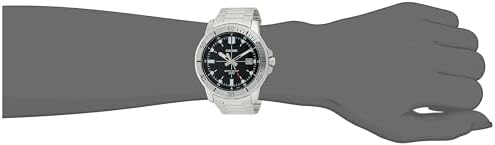 Casio Men's Watch - MTP-VD01D-1EVUDF Black Dial, Silver Band