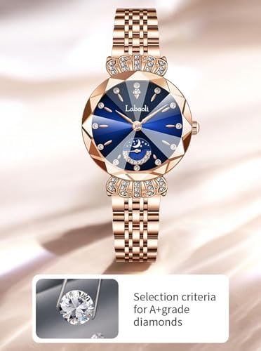 Luxury Women’s Diamond Dial Quartz Watch – Waterproof Stainless Steel Elegant Wristwatch