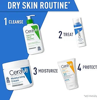 CeraVe Moisturizing Cream for Dry Skin – with Hyaluronic Acid & Ceramides