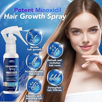 Minoxidil 5% Hair Growth Spray for Men – Fast Hair Regrowth & Beard Booster 120ml