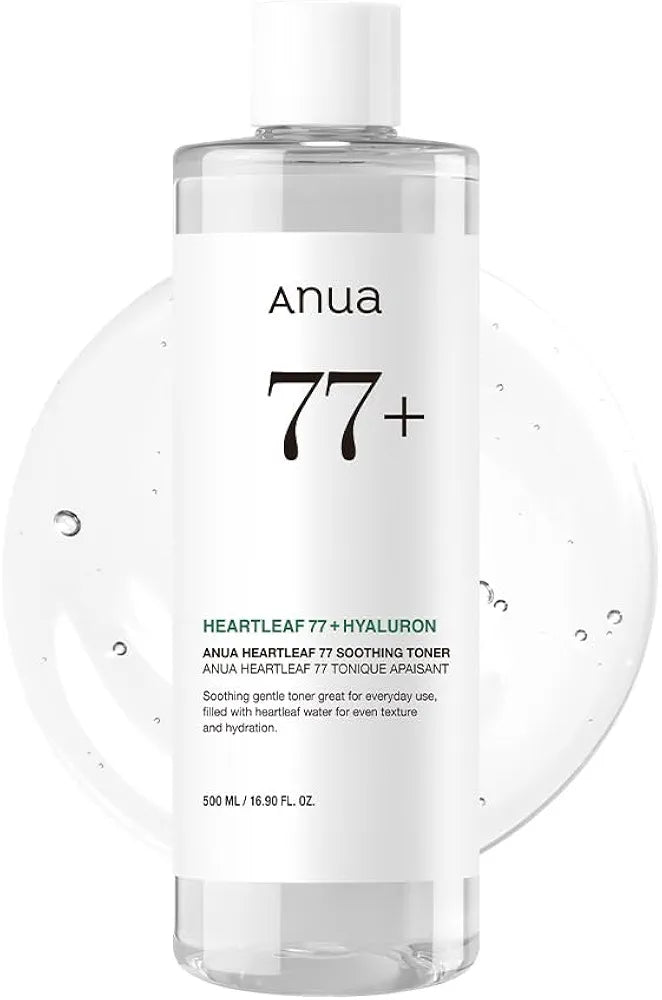 Anua Heartleaf 77 Soothing Toner – Hydrating & Calming Glass Skin Toner (500ml)