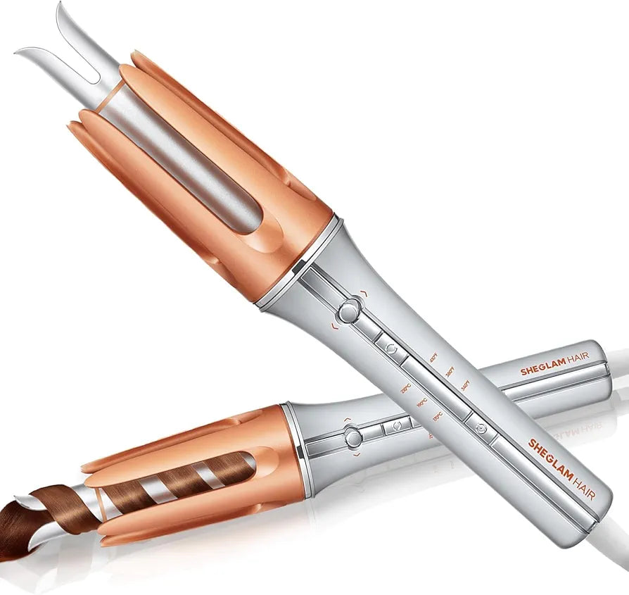 SHEGLAM 1-Inch Automatic Curling Iron – Fast Heating & 2-Way Rotation