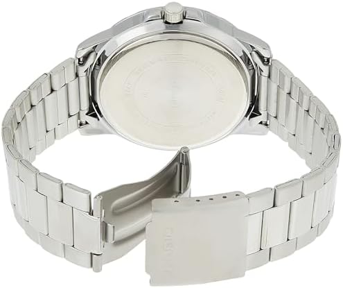 Casio Men's Watch - MTP-VD01D-1EVUDF Black Dial, Silver Band